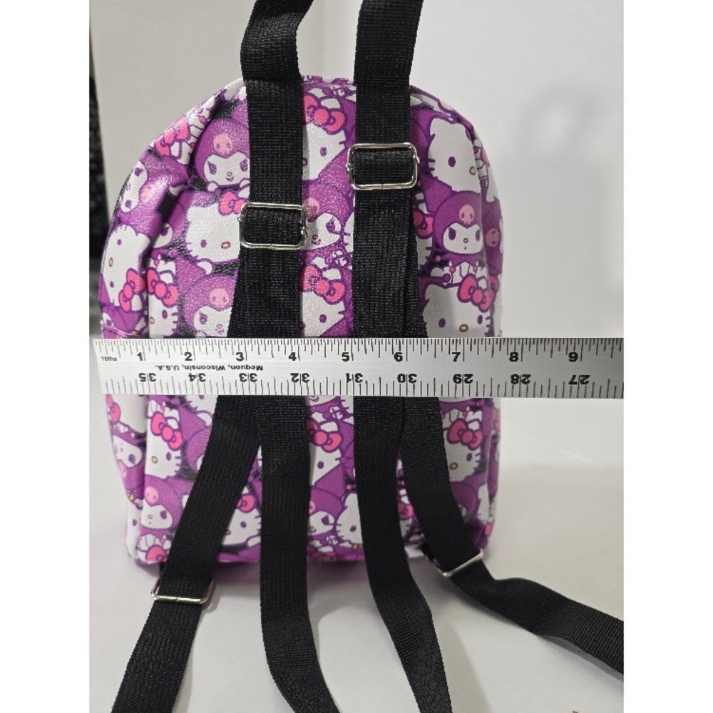 Sanrio Mini Backpack Kids One Size Purple Excellent Hello Kitty Kuromi Glitter